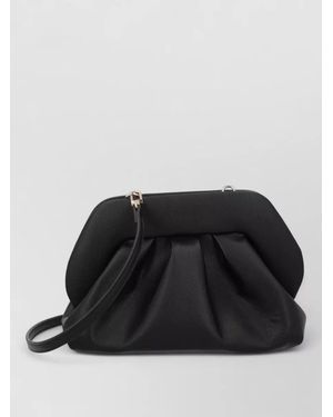 THEMOIRÈ Pleated Clutch Bag Top Handle Design - Black