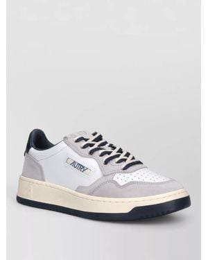 Autry Lace Up Sneakers Casual Style Contrasting Sole - White