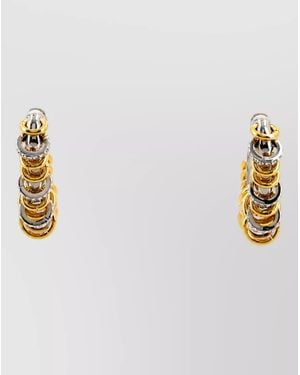 Rabanne Brass Punk Xl Link Earrings - Metallic