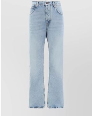 Balenciaga Denim Low-Rise Straight-Leg Trousers - Blue