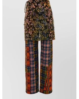 Dries Van Noten Printed Asymmetric Skirt - Multicolour
