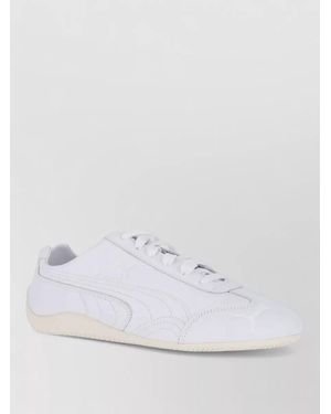 PUMA Low Profile Trainers Round Toe Rubber Sole - White