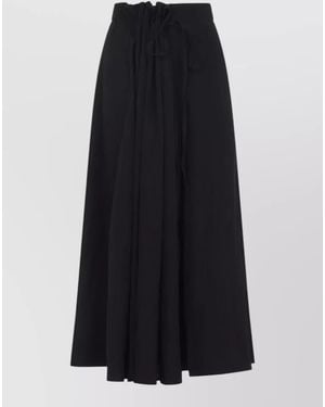 Studio Nicholson Wrap Trousers Pleated Design Tie Waist - Black
