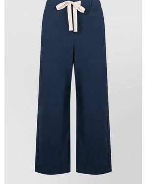 Max Mara Loose Cotton Lounge Pants - Blue