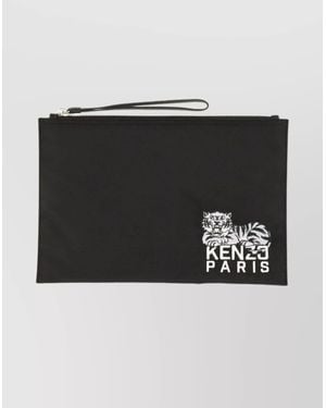 KENZO Chic Wrist Strap Clutch Bag - Black