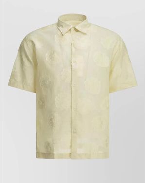 NN07 Freddy Short Sleeve Floral Casual Shirt - Yellow