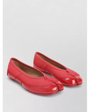 Maison Margiela Tabi Flat Ballerina Shoes Split Toe - Red