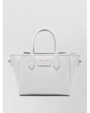 Emporio Armani Small Tote Bag Detachable Shoulder Strap - Gray
