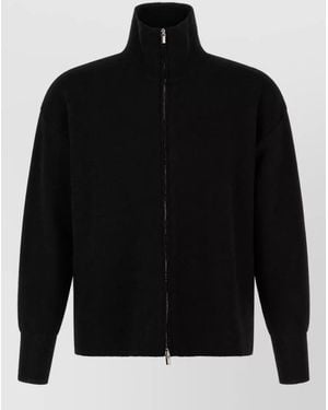 Ma'ry'ya Wool Zip Jacket - Black
