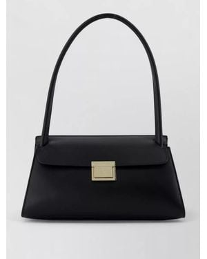 Ami Paris Mimi Small Leather Shoulder Bag - Black