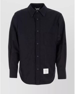 Thom Browne Wool Striped Shirt - Blue