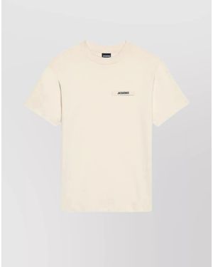 Jacquemus The Ribbed Crew Neck T-Shirt - Natural