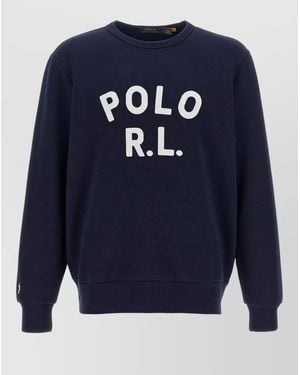 Polo Ralph Lauren Logo Crew Neck Sweatshirt Long Sleeves - Blue
