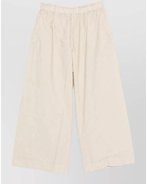 Daniela Gregis Cotton Wide-Leg Pants - Natural