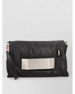 Rick Owens Leather Padded Clutch Bag - Black