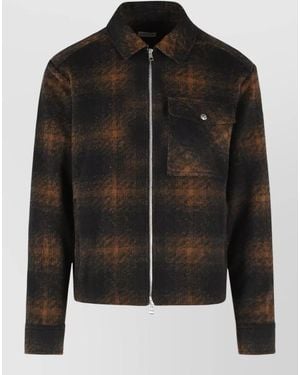 Moncler Checked Shirt Jacket - Black