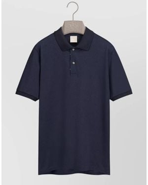 Dior Short Sleeve Polo Collar Cotton Shirt - Blue