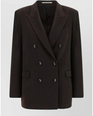 Tagliatore Cashmere Double-Breasted Blazer - Black