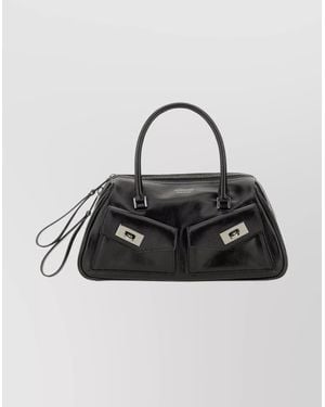 Ferragamo Versatile Cross-Body Bag Top Handles - Black