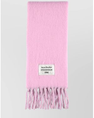 Acne Studios Luxurious Soft Fringed Edge Scarf - Pink