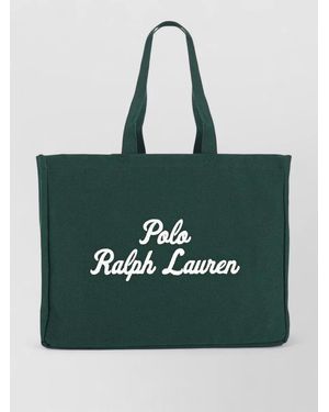 Polo Ralph Lauren Large Shoulder Bag Dual Handles Design - Green