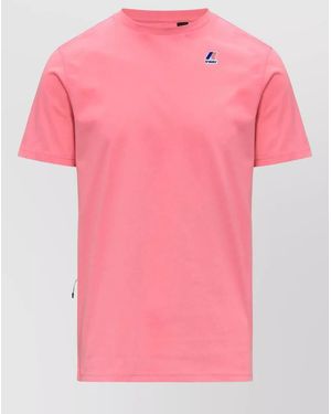 K-Way Leonide Crew Neck Packable Short Sleeve Top - Pink