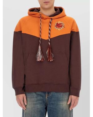 Etro Regular-Fit Cotton Logo Hoodie - Brown