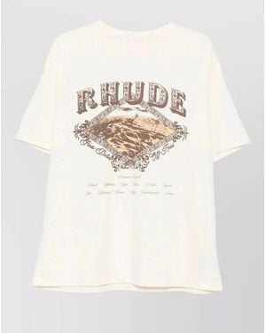 Rhude Dakar Convoy Graphic Crew Neck T-Shirt - White