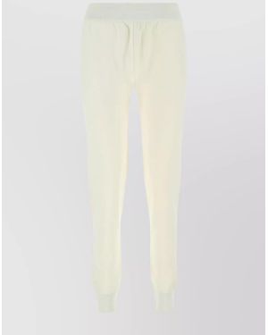 Bottega Veneta Ribbed Cuff Track Pants - White