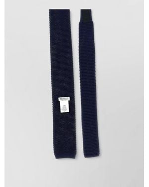 Brunello Cucinelli Silk Knit Tie Straight Square Tip - Blue