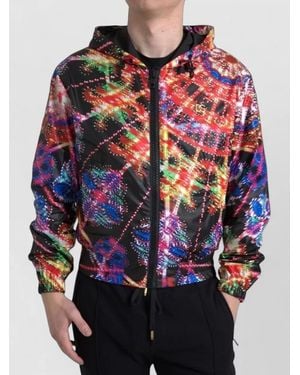 Dolce & Gabbana Printed Hooded Jacket - Black