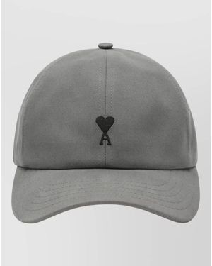 Ami Paris Cotton Baseball Cap - Grey