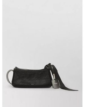 Max Mara Micro Trapeze Mesh Shoulder Bag Ribbon Strap - Multicolour