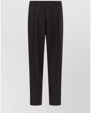 Cellar Door Wool Straight-Leg Trousers - Black