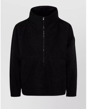 Stone Island High Collar Front Pocket Long Sleeves Jacket - Black