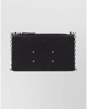 Maison Margiela Leather Chain Wallet - Black
