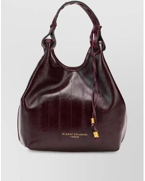 Gianni Chiarini Leather Shoulder Bag - Purple