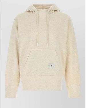 Givenchy Hooded Sweatshirt Silk Nylon Blend Design - Natural