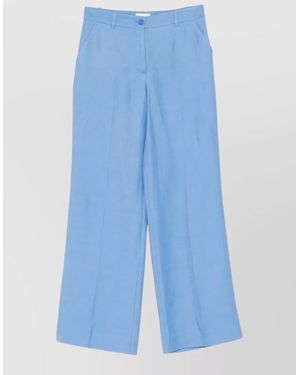 P.A.R.O.S.H. Tailored Pants Belt Loops And Pockets - Blue