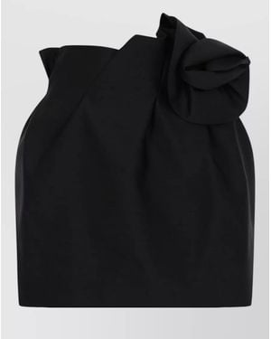 Magda Butrym High Waist Skirt Ruffle Detail - Black