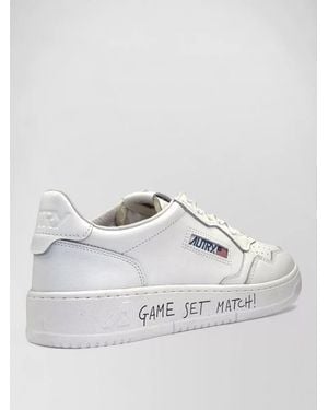 Autry Medalist Low Top Leather Trainers - Grey
