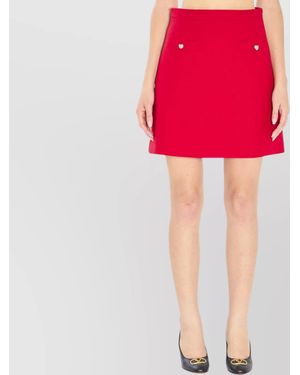 Valentino Garavani Silk Mini A-Line Skirt - Red