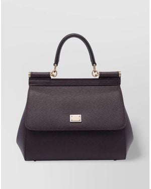 Dolce & Gabbana Cross-Body Bag Structured Top Handle - Blue