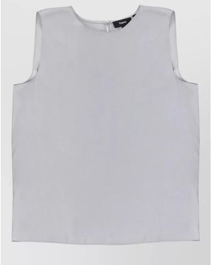 Theory Sleeveless Top Refined Summer Layering Piece - White