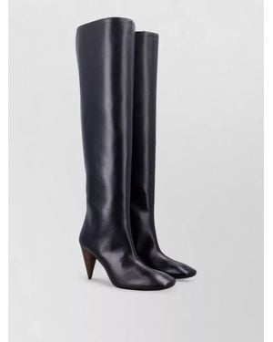 Stella McCartney Leather Knee-High Boots - Blue
