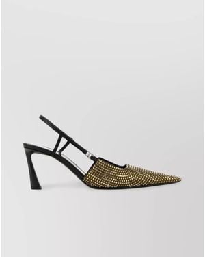 Saint Laurent Silk Court Shoes - White