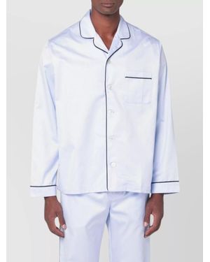 Tekla Cotton Pyjama Shirt - White