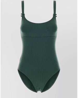 Eres Stretch Nylon Inspiring Swimsuit Scoop Neck - Green