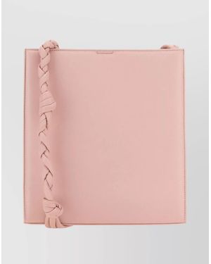 Jil Sander Tangle Leather Shoulder Bag - Pink