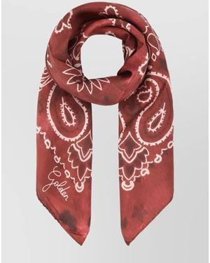 Golden Goose Silk Paisley Scarf - Red